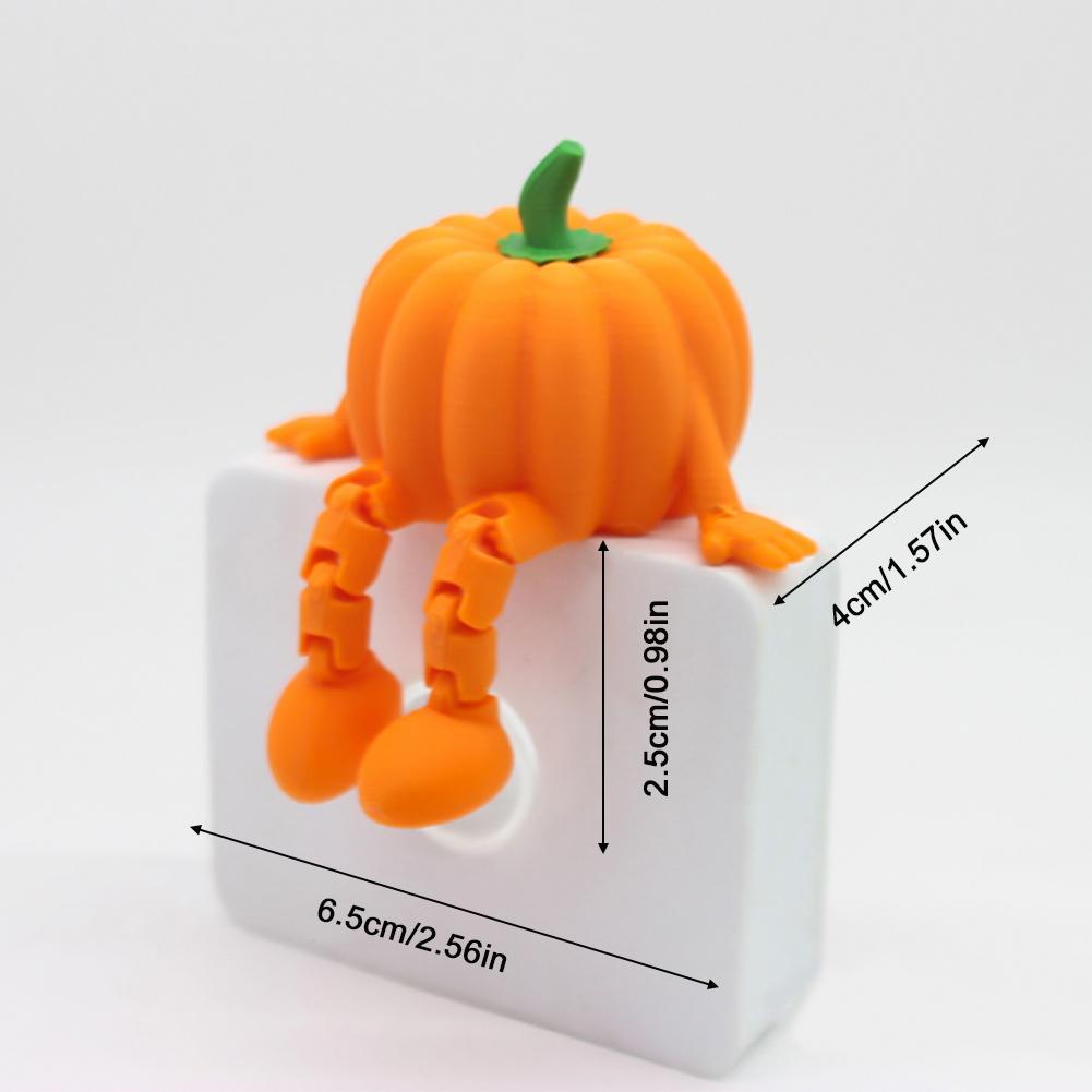 Halloween Pumpkin Figurine 3D Printed Sitting Pumpkin Desktop Halloween Decorations Creative Party Gift Ornaments