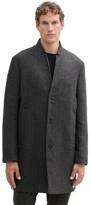 Mantel Tom Tailor Denim mit Wolle (1042405) Grau Großes Fischgrätoptik