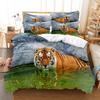 Tiger Duvet Cover Set King Size 230x260 Double Bed Single Queen Full Animal Quilt Case Linen 3D Pillowcase Twin Bedding Sets