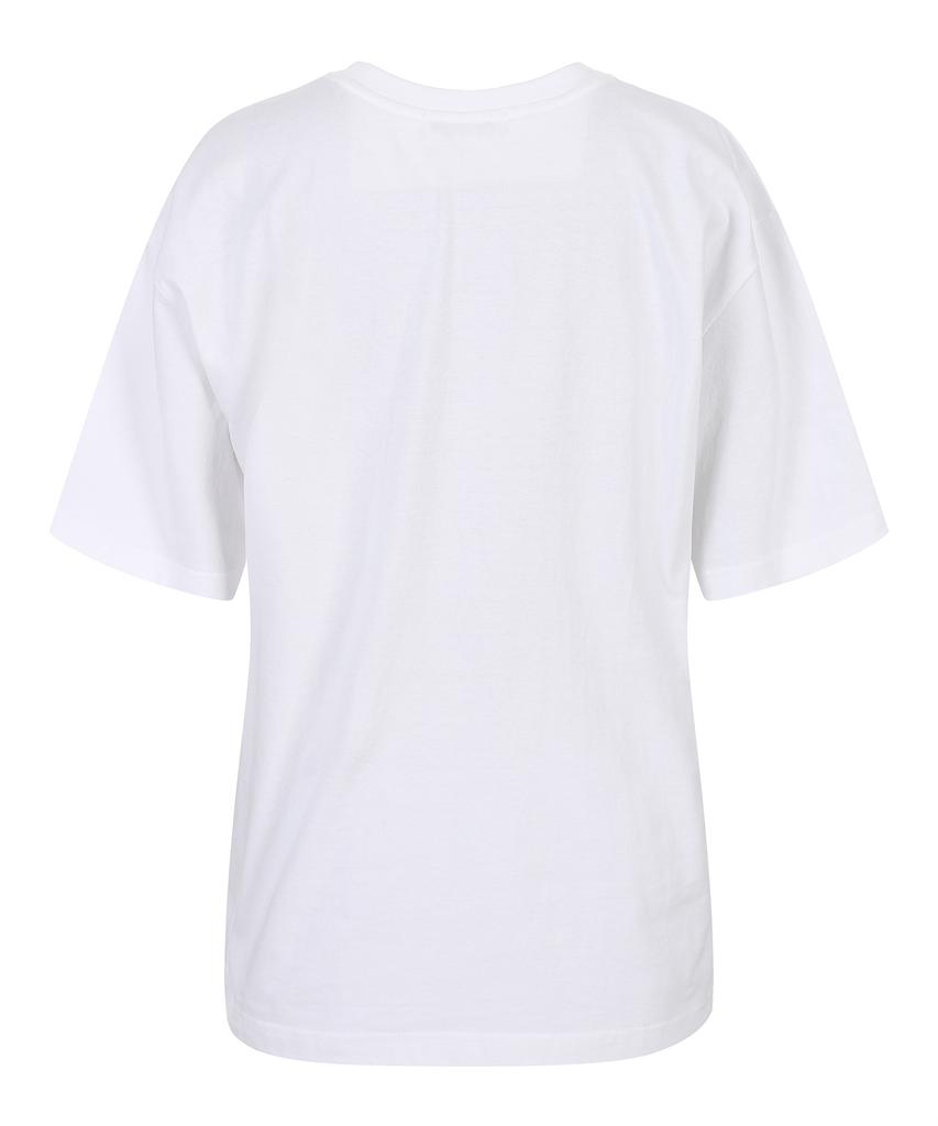 LALAFOX Cherry Oversized Printed Short Sleeve T-Shirt White Br2Ch012