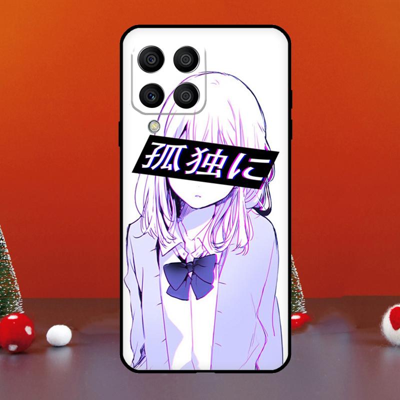 Sad Anime Aesthetic Senpai For Samsung Galaxy M52 M32 M12 M11 M21 M31 M13 M33 M35 M53 M55 M15 M14 M34 M54 M06 M16 Case