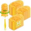 Double-Sided Duster for Swiffer: Vacuum Packed, 360° Round Handle, Long & Short Handles Included