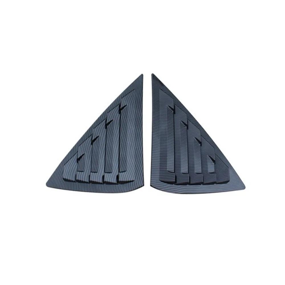For Nissan Sentra Sedan 2013- Car Rear Louver Window Side Shutter Cover Trim Sticker Vent Scoop ABS Carbon Fiber Black Auto