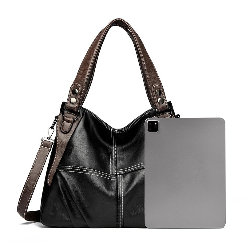 Large Capaci Pu Leather Tote Bag Women's Handbag 2026 New Faionable Crossbody Bag Casual Shoulder Bag