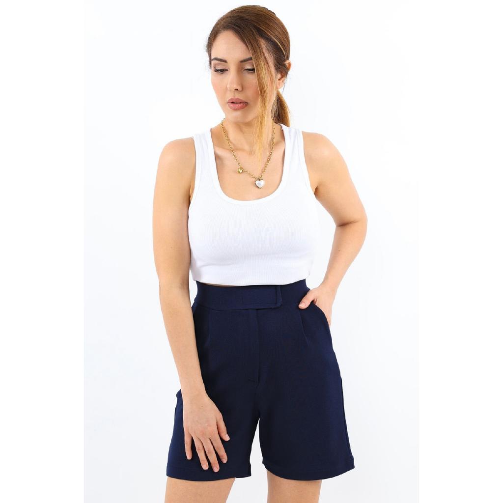 Line Damen-Lycra-Shorts mit Klettverschluss in Schwarz