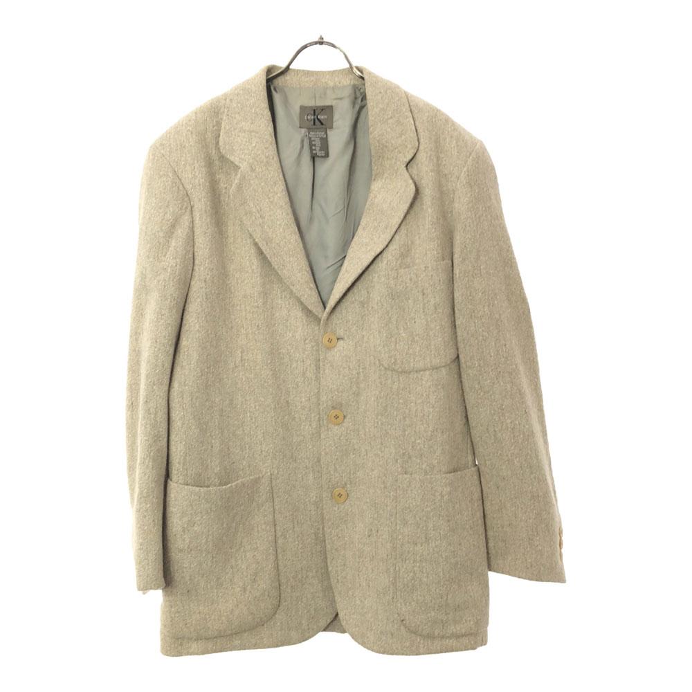 

Calvin klein 90s wool blend tailored jacket 38 Beige Old Men s Used
