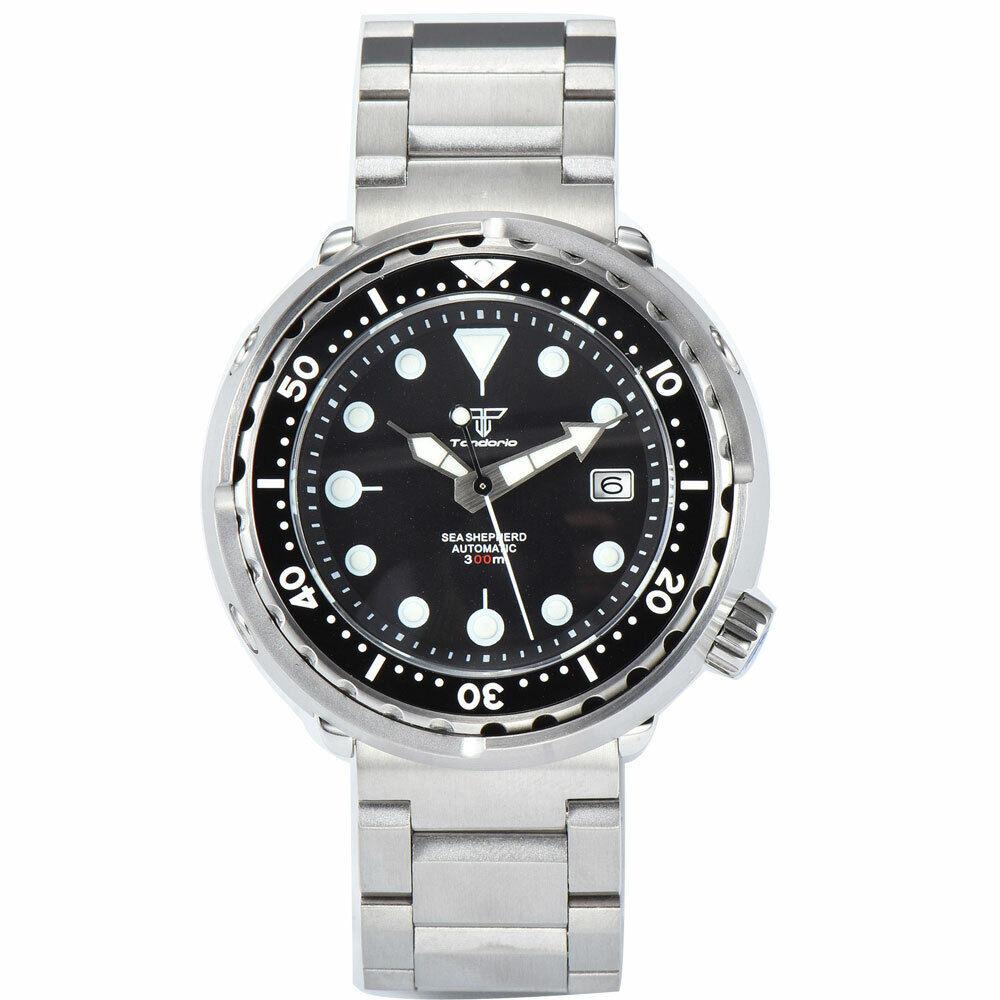 Tandorio 46.5mm 30ATM Diving Watches For Men NH35A Movement Automatic Mechanical Stainless Steel Wristwatch Sapphire Glass Solid