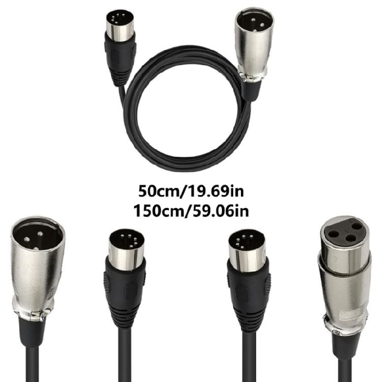 Long Last MIDIto XLRAdapter Cable DIN 5Pin To XLRAudios Cable with Wear Resistant PVC Material for Durability