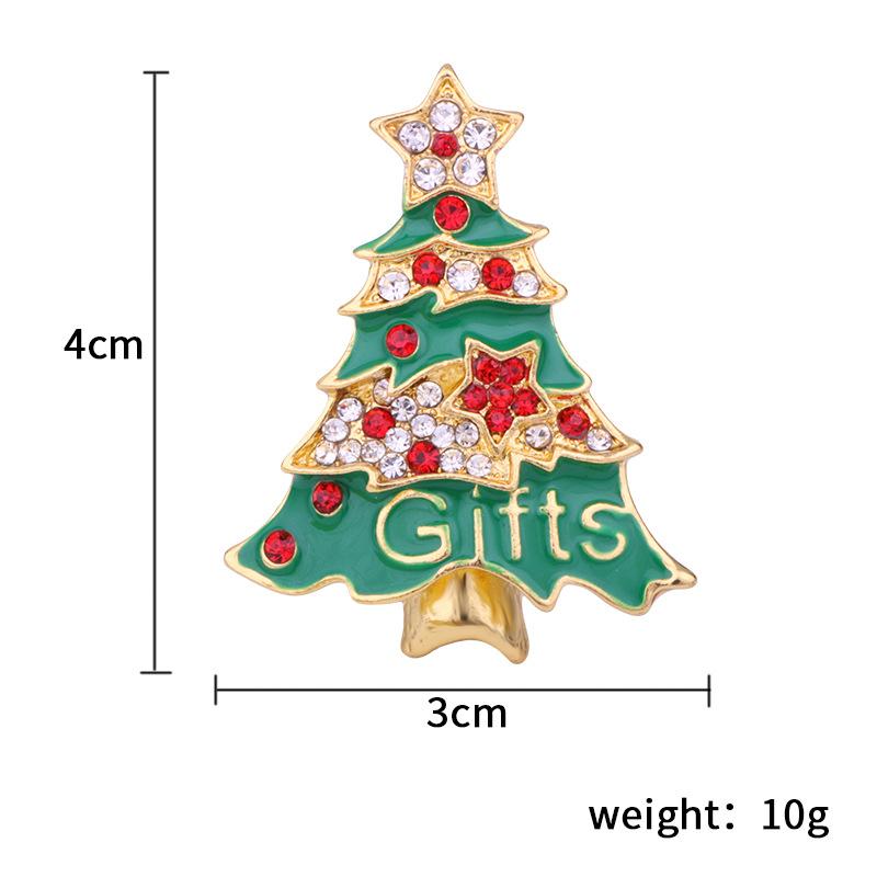 Weihnachtsbroschen Set Baum Weihnachtsmann Schneemann Schlittenglocke Stiefel Anstecknadel für Weihnachts-Pullover Dekoration Körperaccessoires