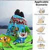 1pc Adventure Time Flannel Throw Blanket - HD Printed Lightweight Soft Warm All-Season Blanket for Sofa, Bed, Travel, Camping 183