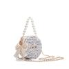 DIOR DIY Style Cosmetic Bag Bubble Jellyfish Misty Blue Girl Crossbody Handbag Storage and Portability Polyester Fiber High-end Versatile Old