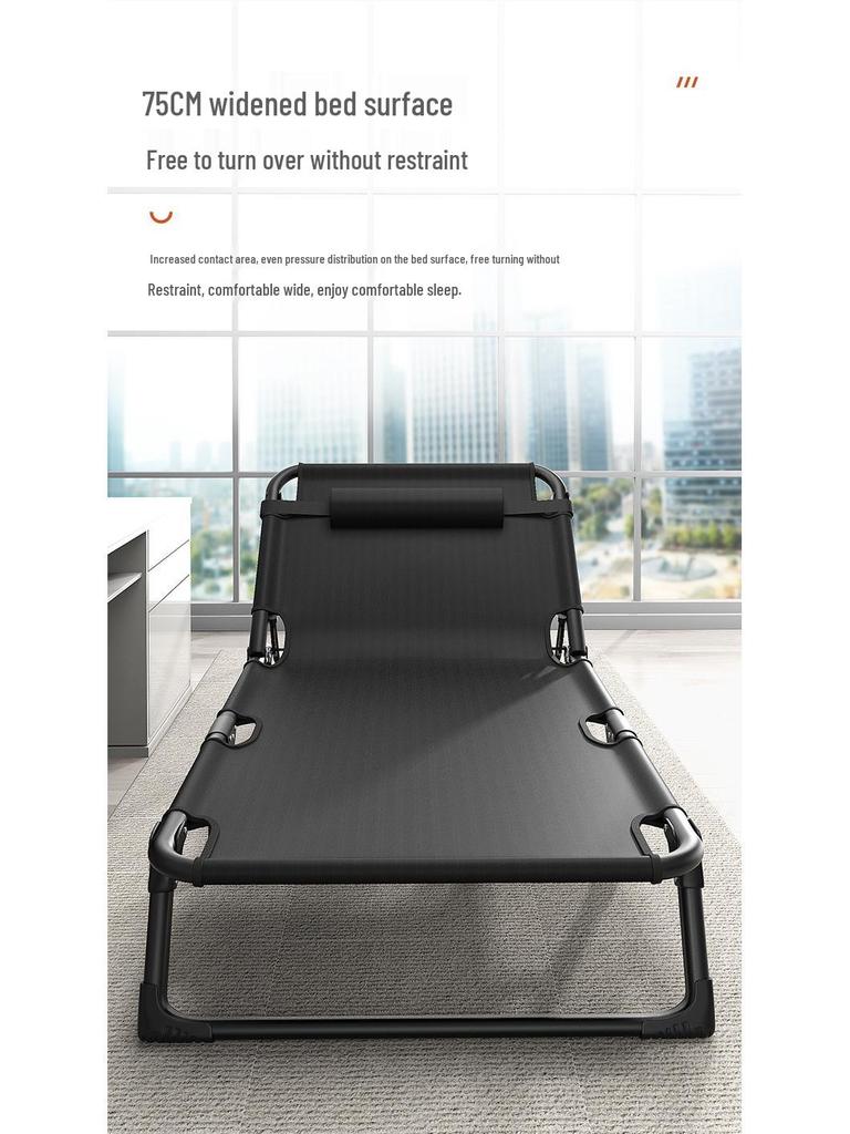 Multi-functional Folding Single Bed: Portable Recliner for Home, Office, and Camping Naps