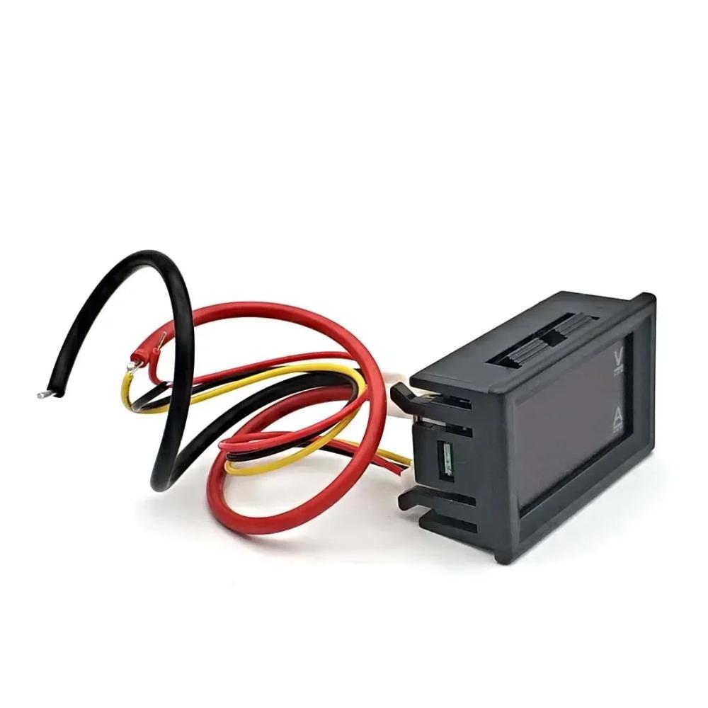 DC0-100V 10A 50A 100A Voltmeter Ammeter Red Blue LED Amp Dual Digital Volt Meter Gauge 0.28'' LED Display 50A 100A Diverter