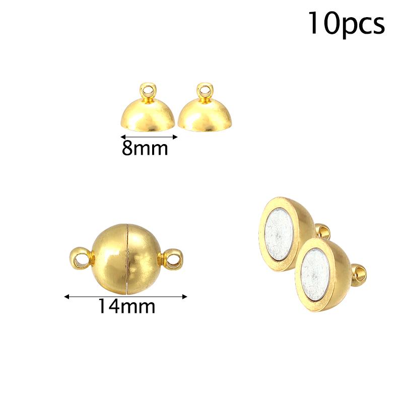Louleur Round/Heart Strong Magnetic Clasps Magnet End Clasp Connectors for Jewelry Making DIY Bracelet Necklace Accessories