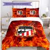 Athletic Bilbao Football Printed 3 Pieces Bedding Set, Comfortable Skin Friendly Bedroom Duvet Cover Set
