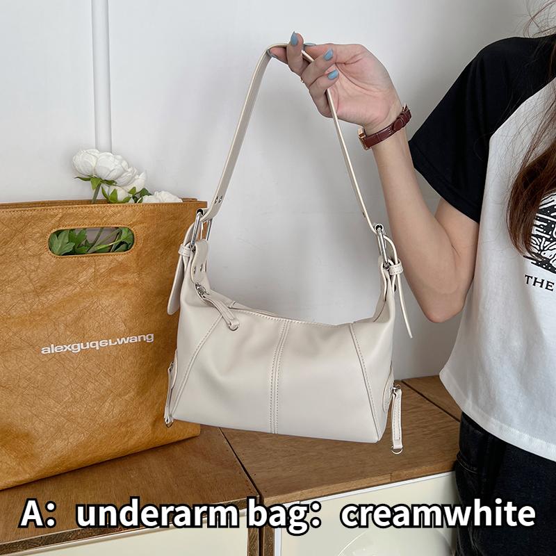 Cool Girls Hobos Small Shoulder Bags Soft PU Leather Women's Designer Underarm Bag Retro Motorcyclist Female Purse Handbags