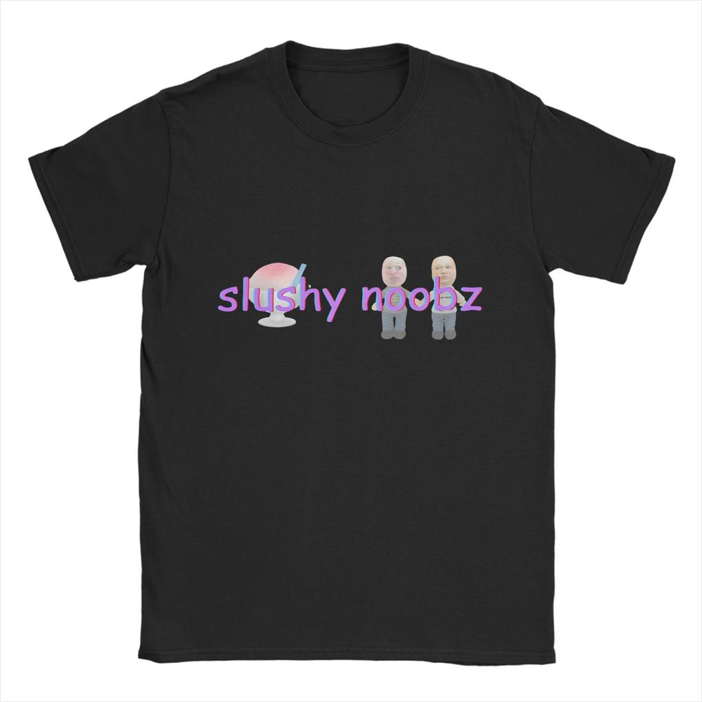 Slushy Noobz Merch Men's T Shirts Funny Funny Tees Short Sleeve O Neck T-Shirts 100% Cotton Printing Clothing
