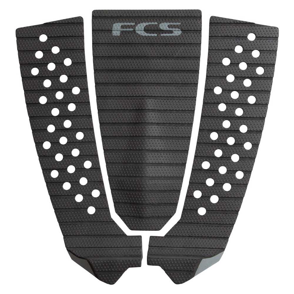 FCS Filipe Toledo Tread Lite Deck Pads/Deck Patches, Black, 3-Piece Set