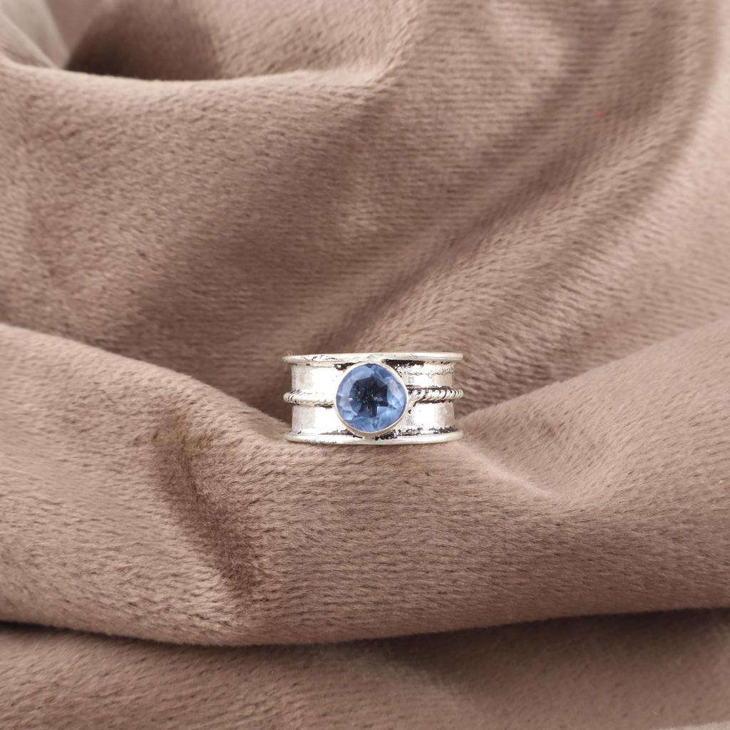 Tanzanite Handmade Gemstone Ring, 925 Solid Sterling Silver Ring Antique Jewelry, Ring For Engagement Gift