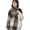 Plaid Scarf for Women Autumn and Winter Warm Tassel New Style Imitation Cashmere Scarf for Men and Women Universal Couple Style