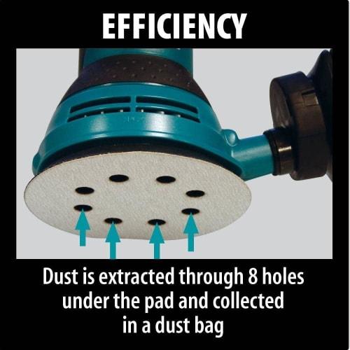 Makita Random Orbit Sander Paper Dimensions 125mm BO5030