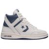 Converse Weapon Non-slip Wear-resistant Mid-top Sneakers Unisex White and Blue
