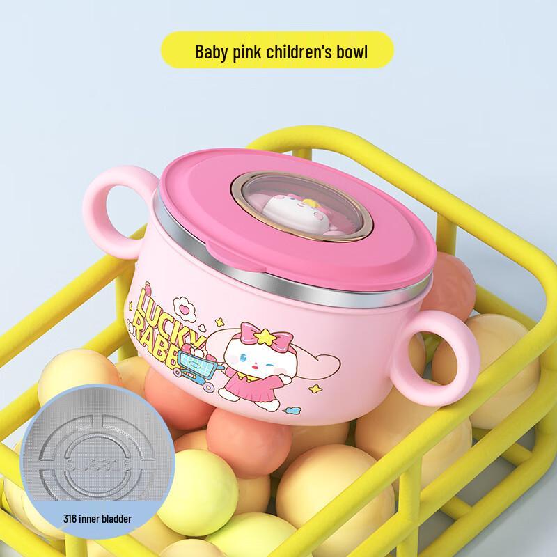 ZISIZ Anti-Drop Insulated Baby & Kids Stainless Steel Feeding Cup