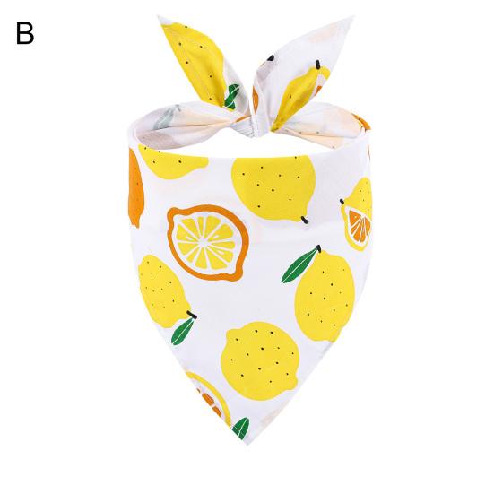 Pet Saliva Towel Fruit Print Adjustable Triangle Scarf Cat Dog Bandanas