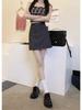 Grey High-Waisted Suit Short Skirt for Women Summer Academic Style Spicy Girl Versatile A-Line Bodycon Casual All-match Versatile Skirt