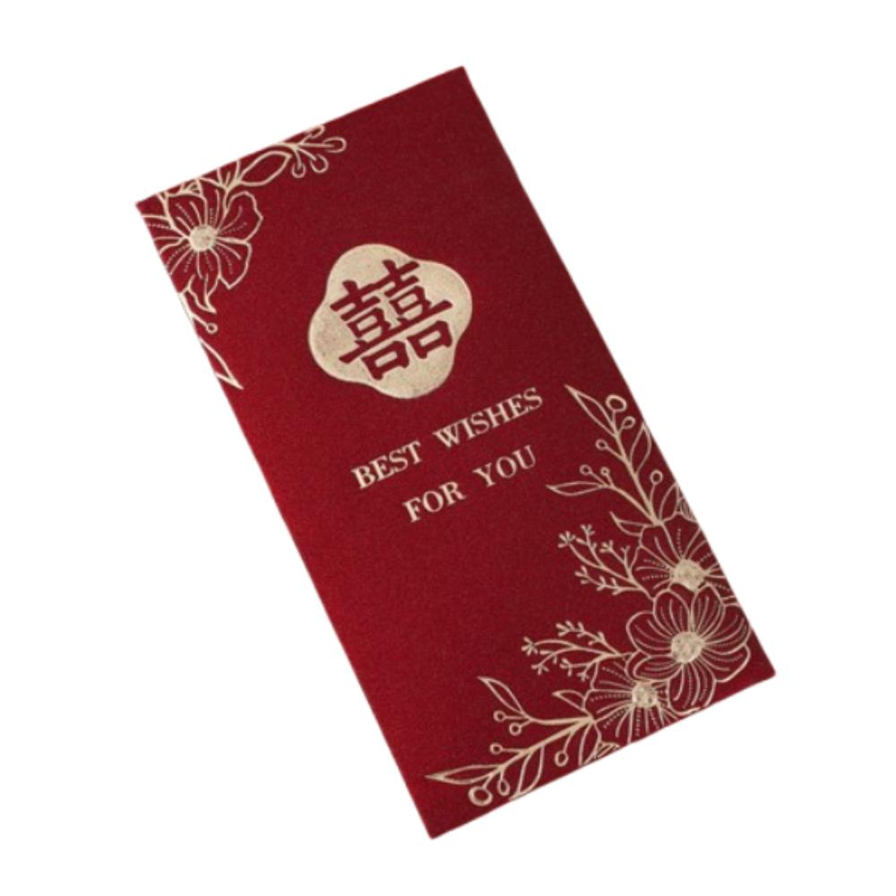6pcs Chinese Style New Year Red Envelopes Blessing Gifts Packing Bags Spring Festival Supplies