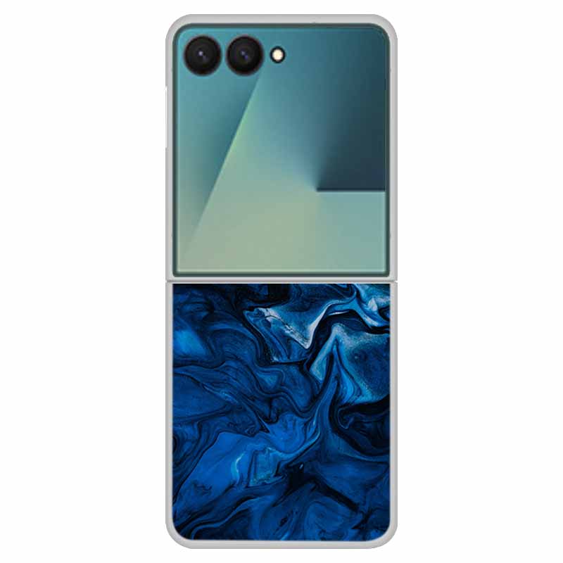 Funda For SAMSUNG Z Flip 7 Cases Marble Clear Hard PC Phone Back Cover for Galaxy Z Flip7 5G Back Cover ZFlip7 Transparent Shell