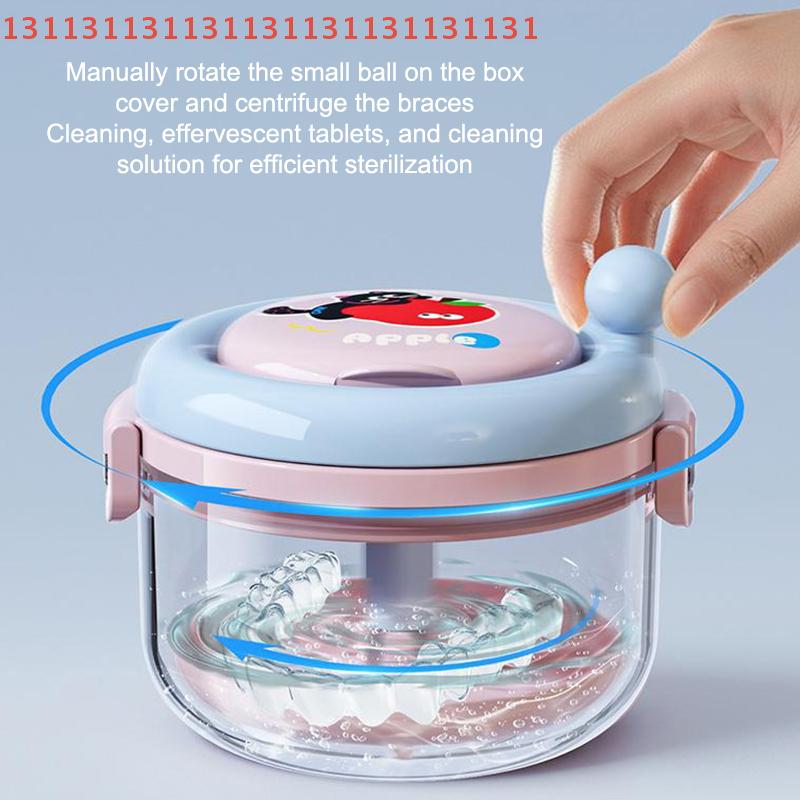 Teeth Retainer Storage Box Portable Deepened Denture Storage Portable Braces Box Multi-layered Invisible Braces Cleaning Box