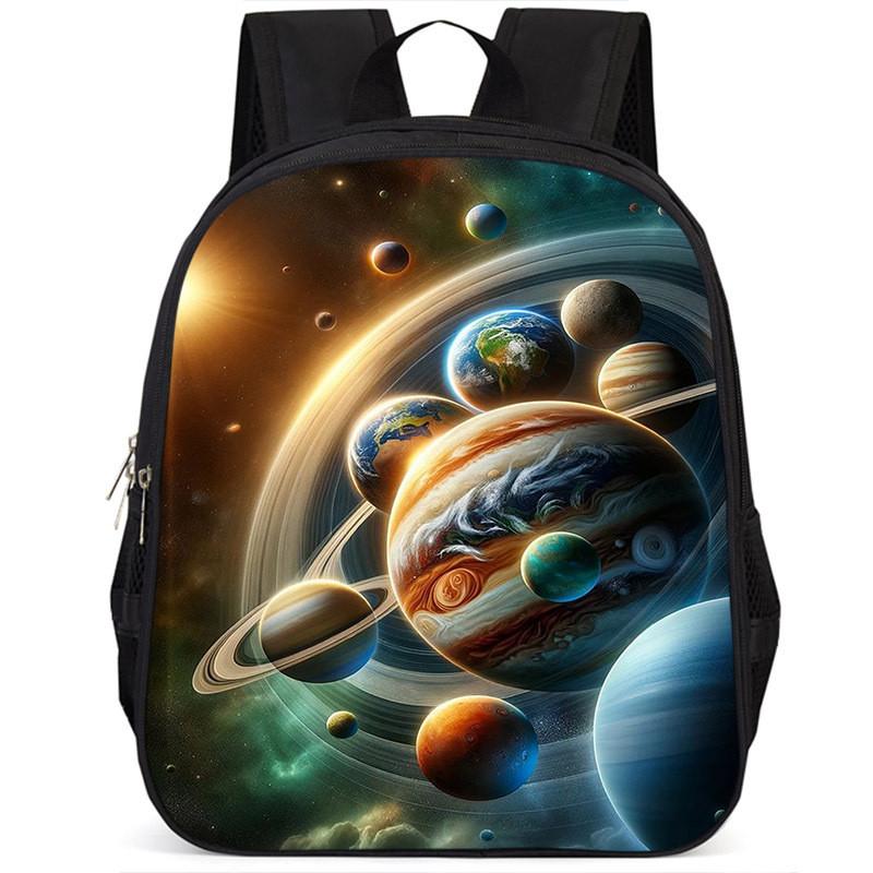 Spacious 15-inch Lightweight Oxford Cloth Backpack For Kids Unisex School Bag