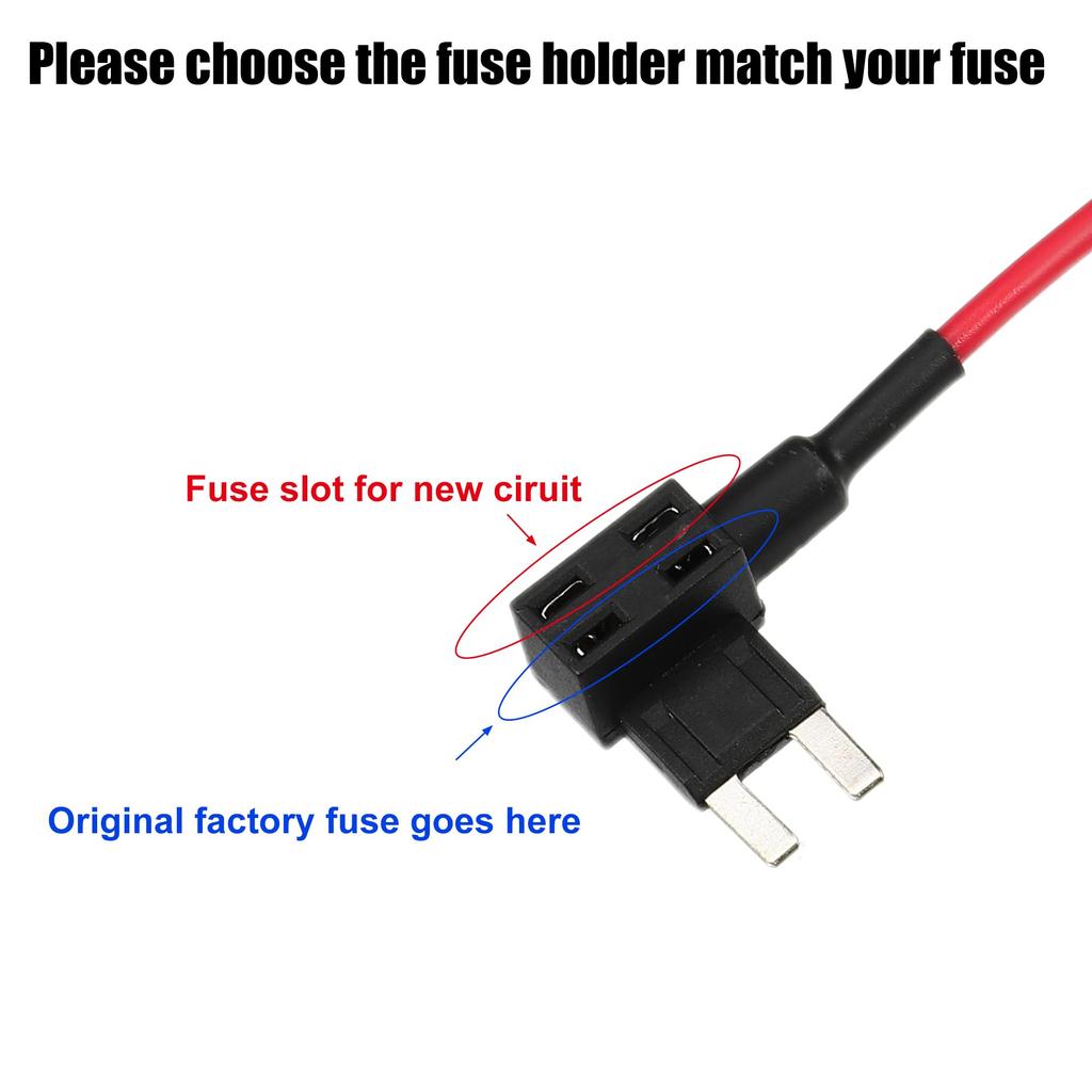 X AUTOHAUX Fuse Adapter Tap Fuse Kit Mini with 15A Style Fuse for Car Boat 32V 10 Sets