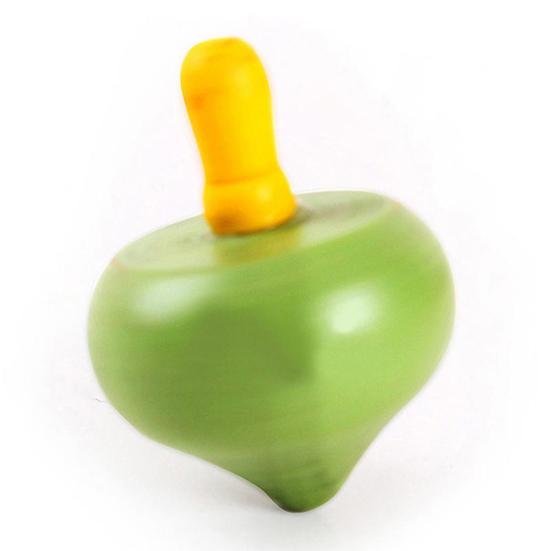 Heart Fruit Shaped Funny Wooden Gyro Peg-Top Spinning Top Kid Educational Toy