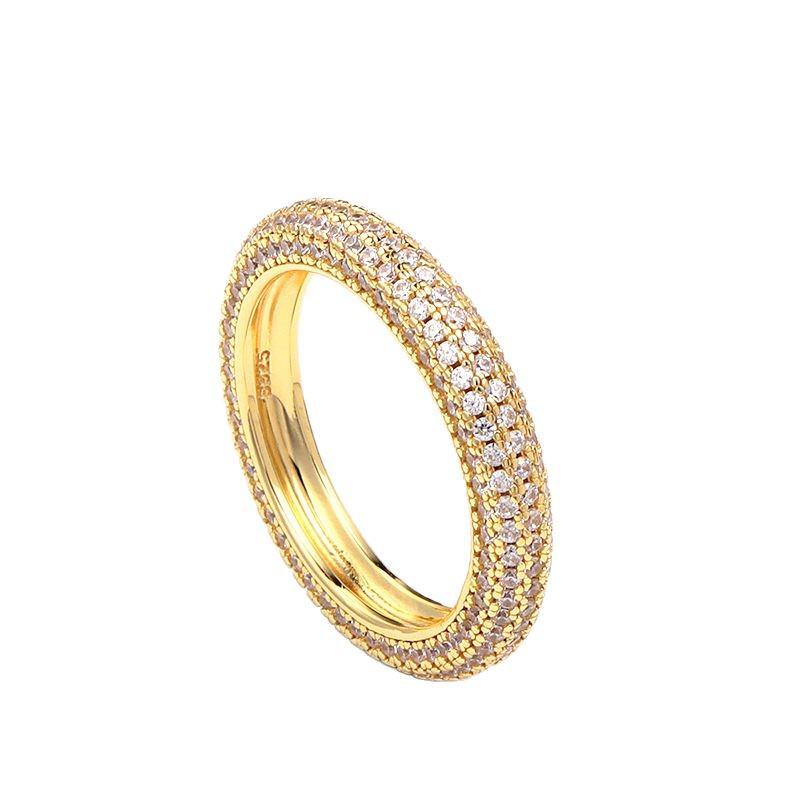S925 Sterling Silver Moissanite Ring - Women's Classic Light Luxury Design