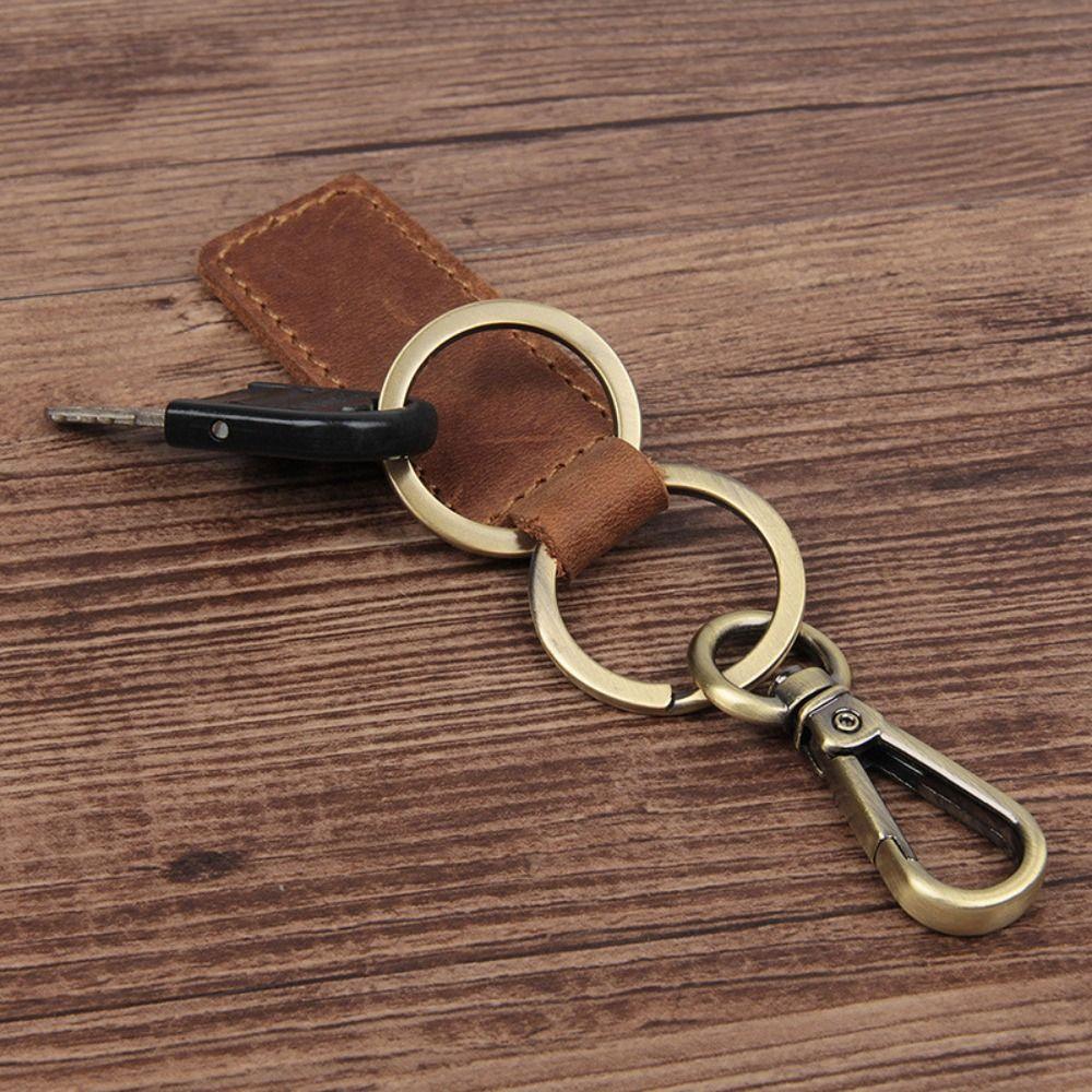 Crazy Horse Leather Leather Pendant Zinc Zinc Alloy Backpack Pendant Cowboy Style Car Key Chain  Unisex