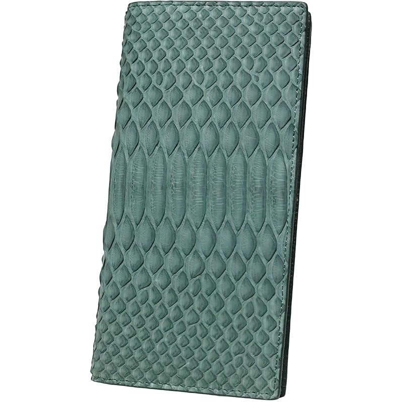 

[Berkut] green one piece of leather diamond python long wallet men s ladies snakeskin snakeskin snake leather genuine leather Genuine leather leather