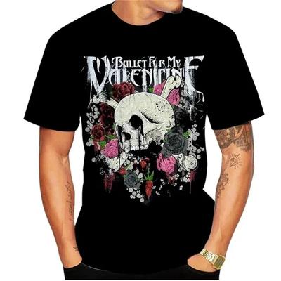 T-shirts Bullet For My Valentine, groupe de métal, imprimé 3D, unisexe, mode décontractée, manches courtes, coupe oversize, pour enfants