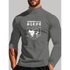 Men's Mock Neck Long Sleeve Tee, Perfect for Autumn Outdoor
