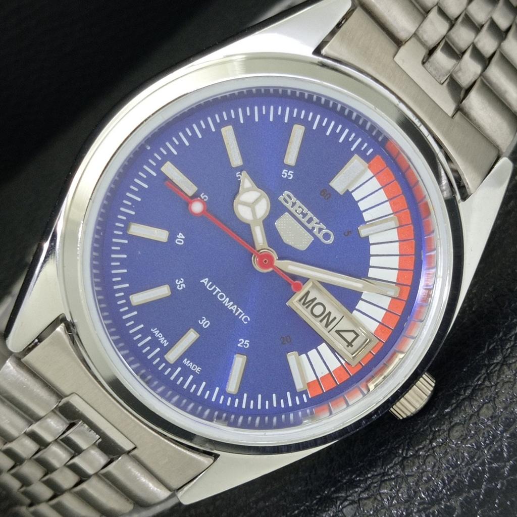 

REFURBISHED VINTAGE SEIKO 5 AUTOMATIC 6309A JAPAN MENS BLUE DIAL WATCH a440754-4 Sk-a440754