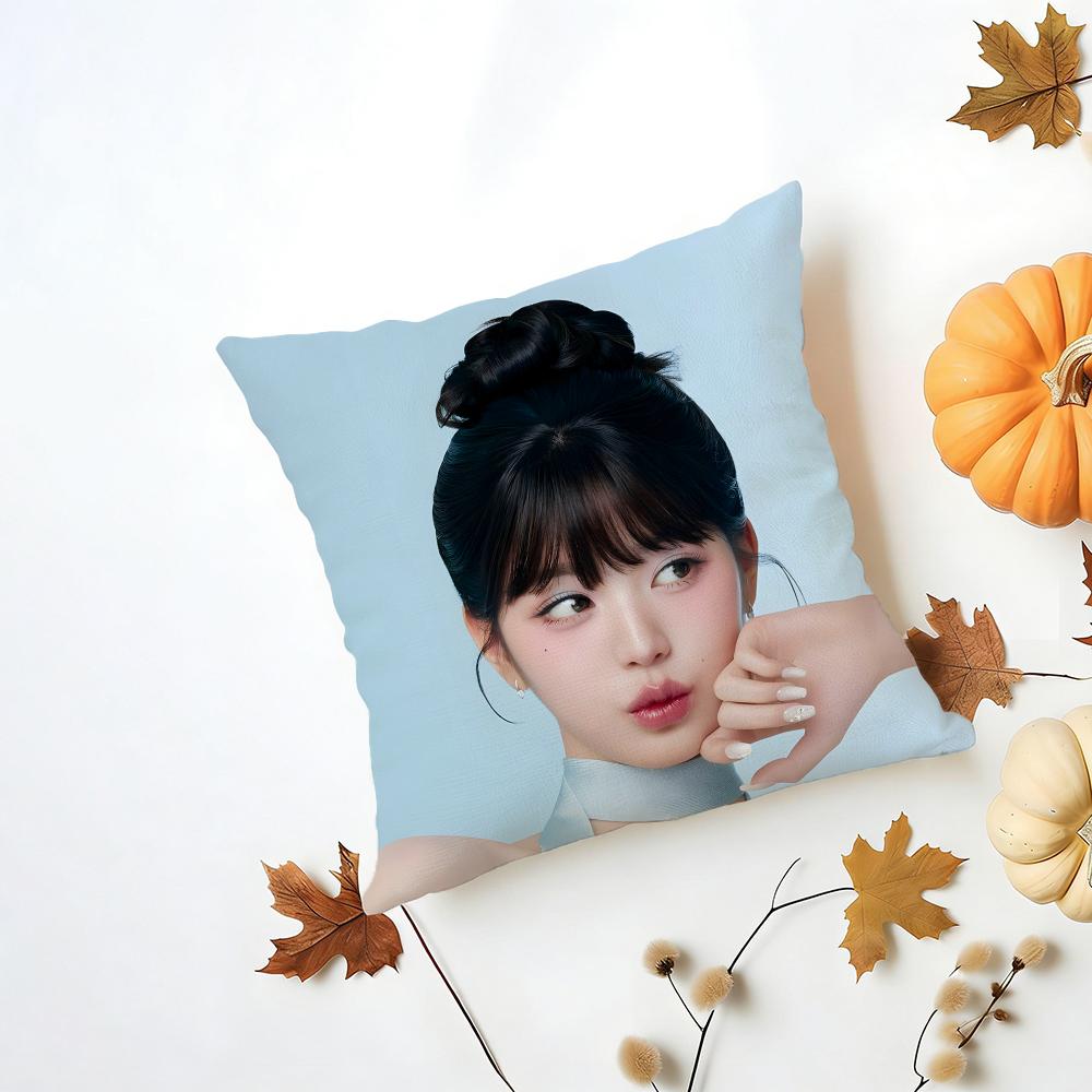 Idol Lovely J-Jang Won-Young Cushion Cover Washable Linen Pillowcase Soft For Daily Sofa Bed Home Room Decor
