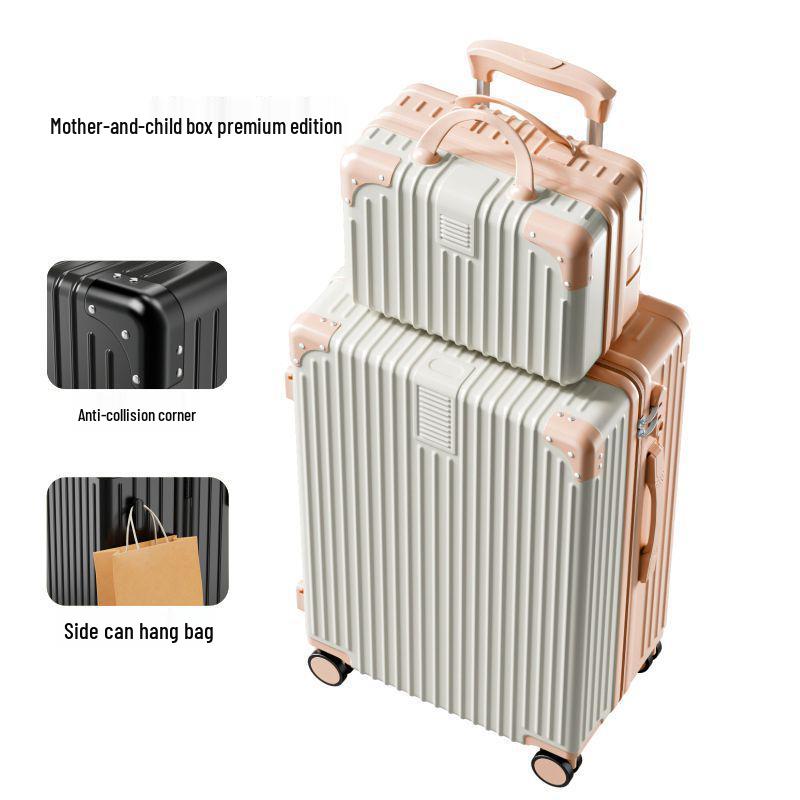 20" Vintage Durable Trolley Suitcase - Large Capacity Travel Case for Students