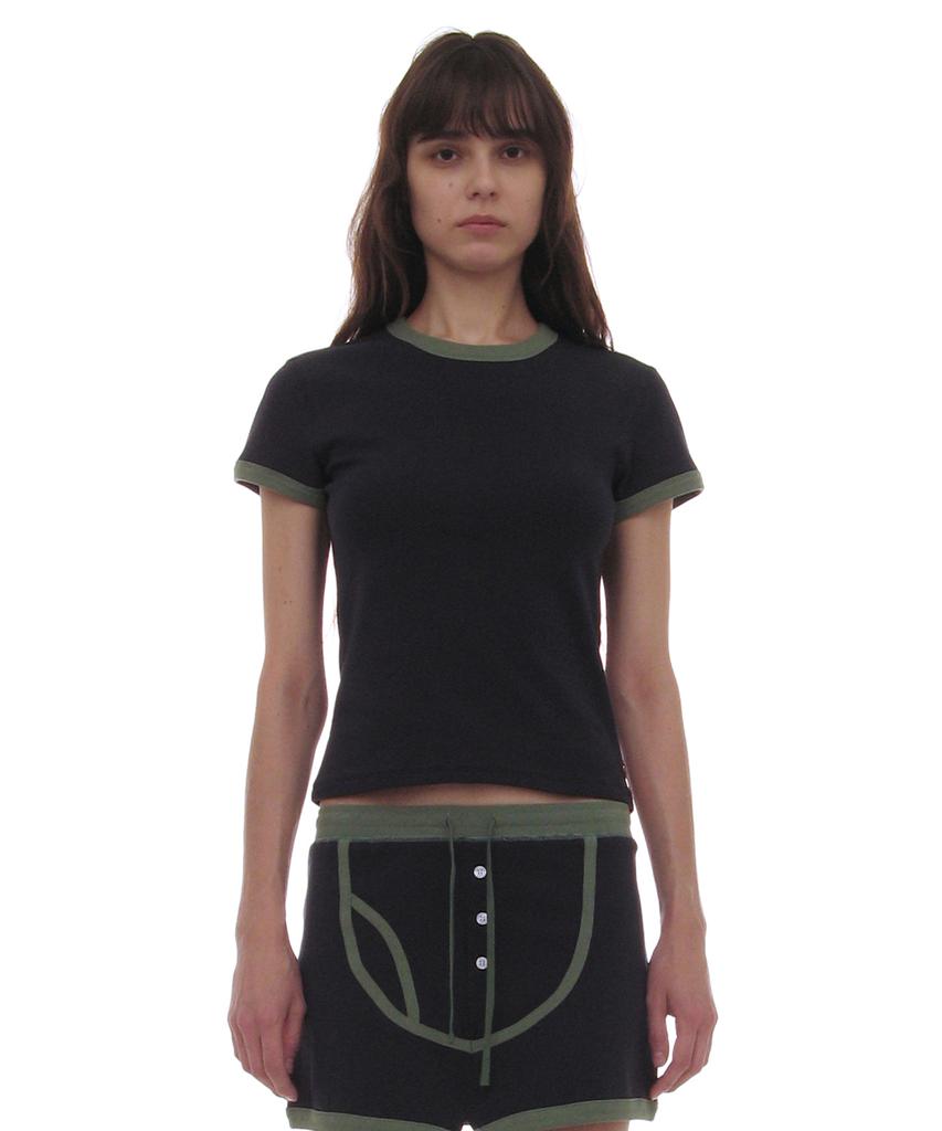 PARTIMENTO WOMEN Pwc Ringer Short Sleeve Tee_Navy