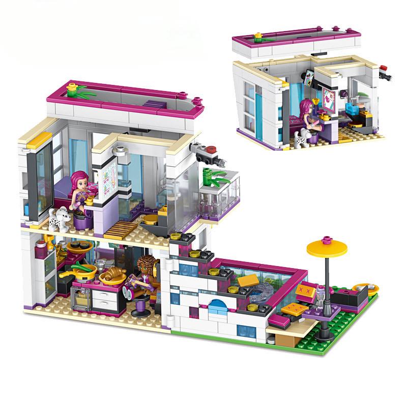 Villa Building Model Building Blocks Toys Friends Series Kids Educational Toys Gifts