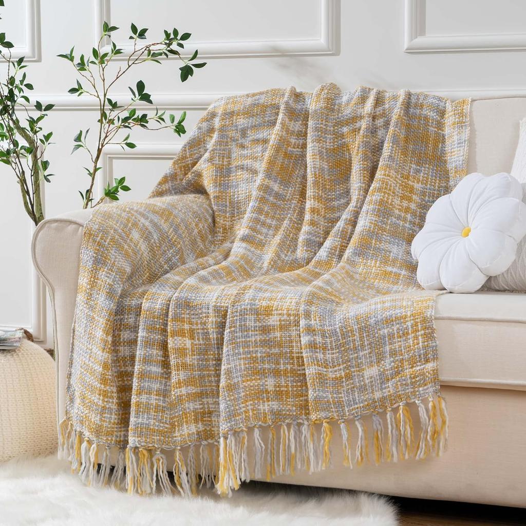 Throw Blanket for Couch Bed, Throw Blanket for Spring Summer, Colorful Boho Throw Blanket for Home Decor, Indoor and Outdoor Throw Blankets,127x152cm