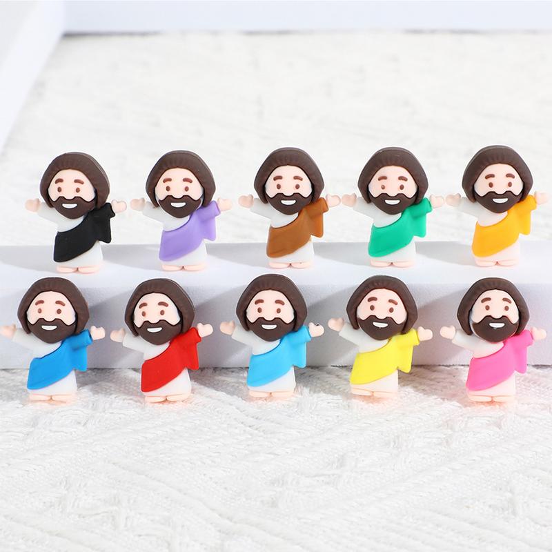 Easter Jesus Toys Christmas Mini Jesus Figurines Decorative Multifunctional Party Favors Sunday School Craft 20pcs Easter Jesus