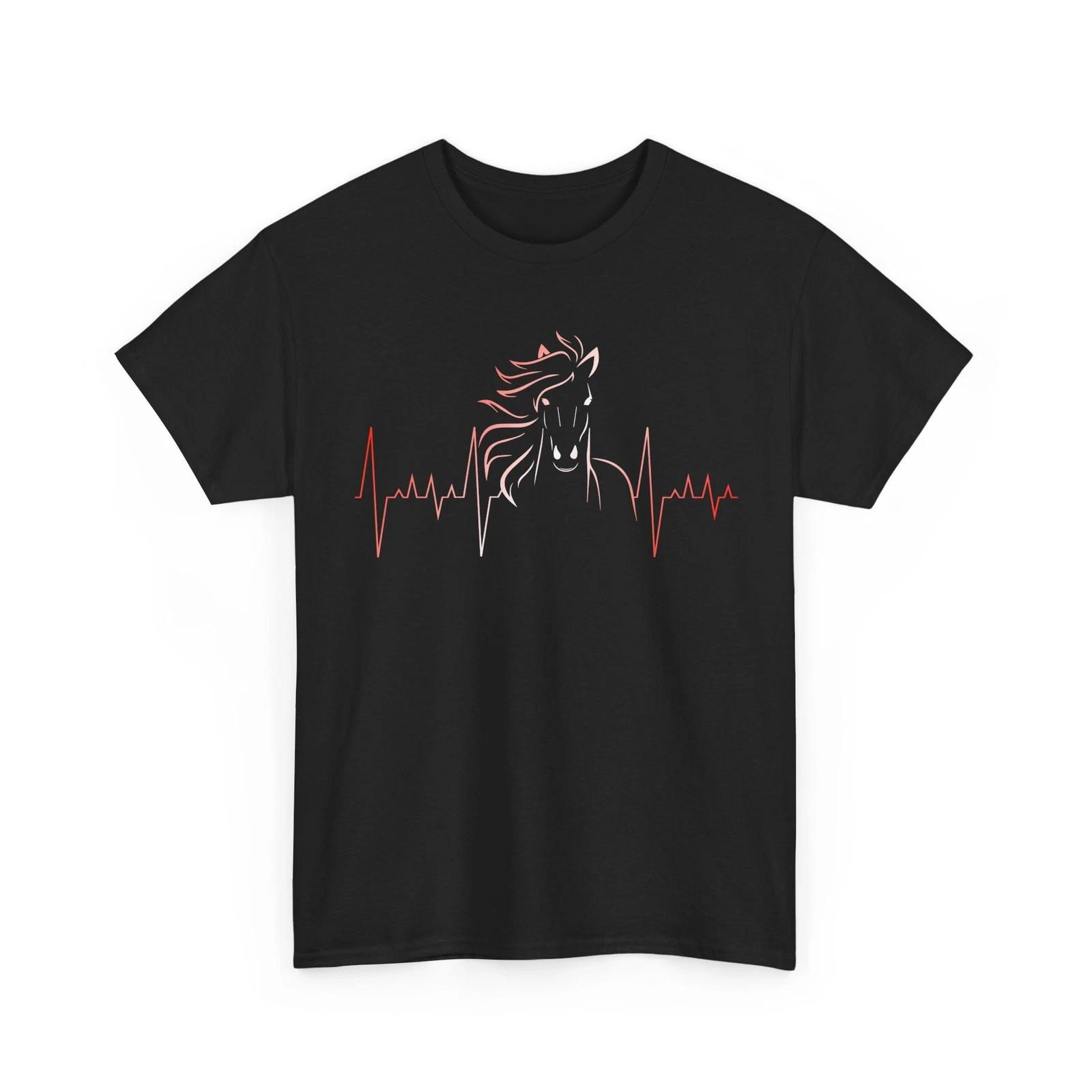 Horse HeartbeaT shirt, Horseback Riding Horses Lovers Women Men Shirt S