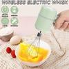 20W Elektrischer Hand-Backmischer Kabellos Edelstahl Eierschläger Mini Elektrischer Schneebesen Mixer Haushalt Handheld Schneebesen Ständer Kuchen