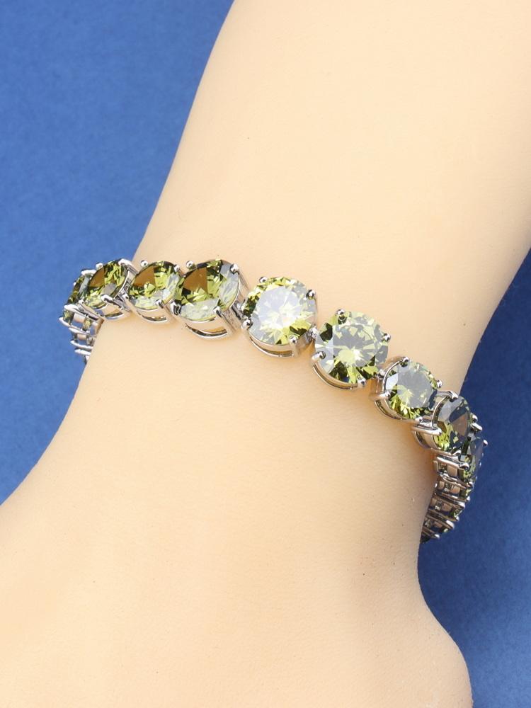 Italian Charm Bracelet Original    Fine Jewelry & Accessories Round Colorful Zircon For Women/Girl Fashion Gift